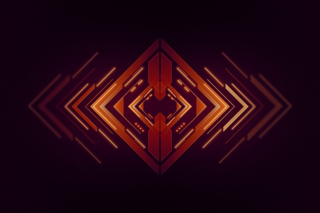 Unlocking the Future: Krafton's AI Gaming Innovations 3 a dark background with an orange and red pattern