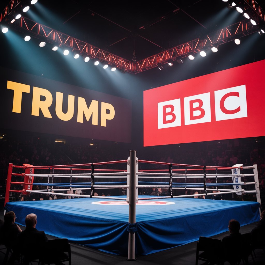Trump Threatens BBC With $5 Billion Lawsuit Over Video Edit (Because That's a Normal Friday) 9 a dramatic photograph of a professional atnDSamaSJ6iBfxO7 owcA 6e6Ai HNQ2CvRX TWwlT7A