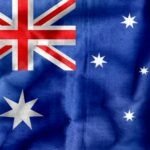 Vibrant detailed texture of the Australian flag with stars and Union Jack.