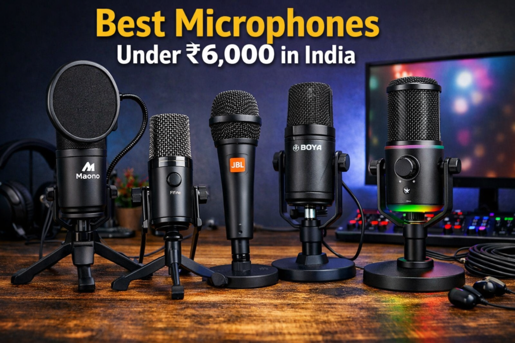 Best Microphones Under ₹6,000 in India (Value, Quality, and Performance) 5 Best microphones under 6000 in India