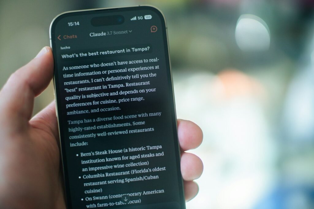 Claude AI and the U.S. Military Operations Against Iran: The Rise of AI-Driven Warfare 8 Someone is reading a list of tampa restaurants.