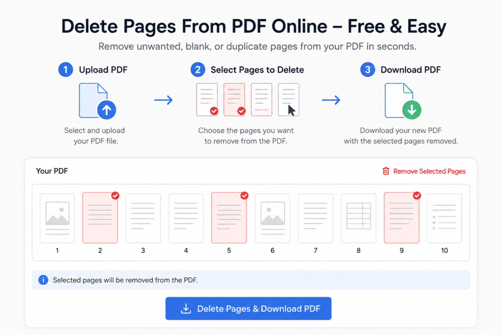 How to Delete Pages from PDF Online Free — No Software, No Signup (2026) 1 Delete pages from pdf online free